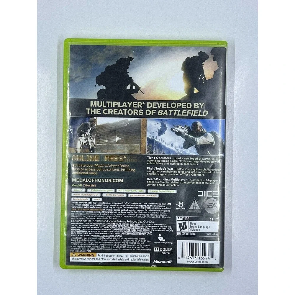 Xbox 360 Medal of Honor Limited Edition Microsoft Complete W Manual CIB